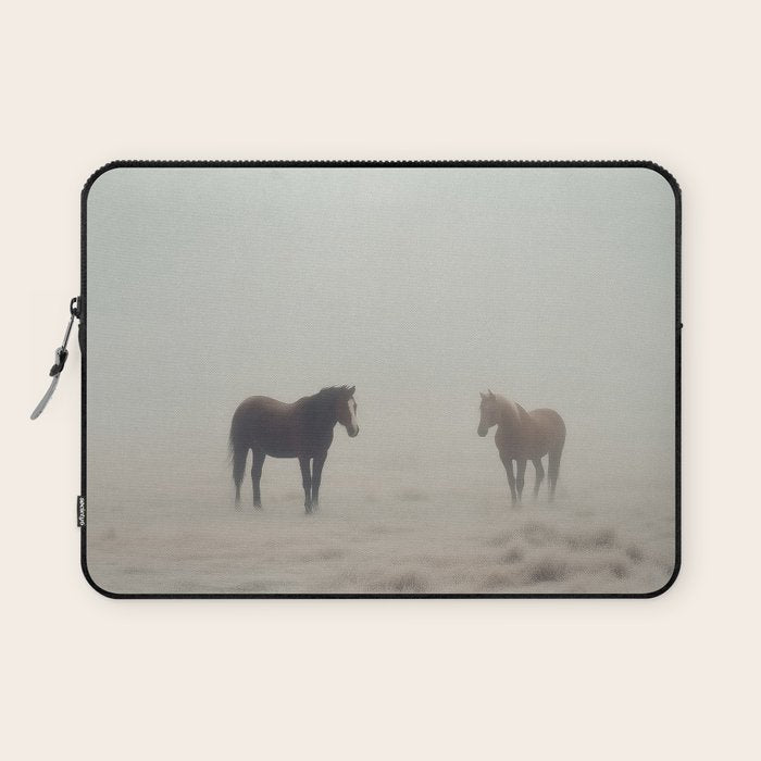 Horses in the Mist I Laptop Sleeve Gallery Image 1