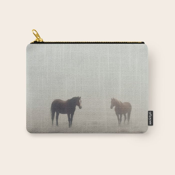 Horses in the Mist I Carry All Pouch Gallery Image 1
