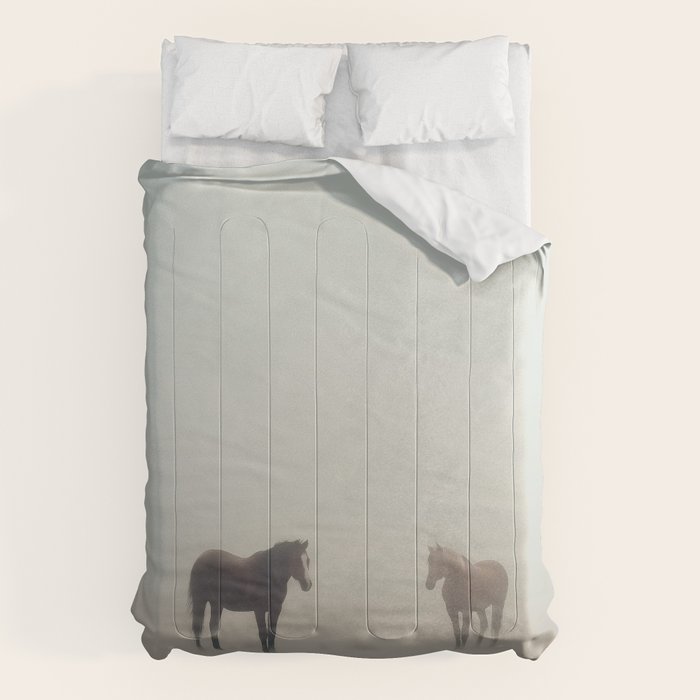 Horses in the Mist I Comforter Gallery Image 1