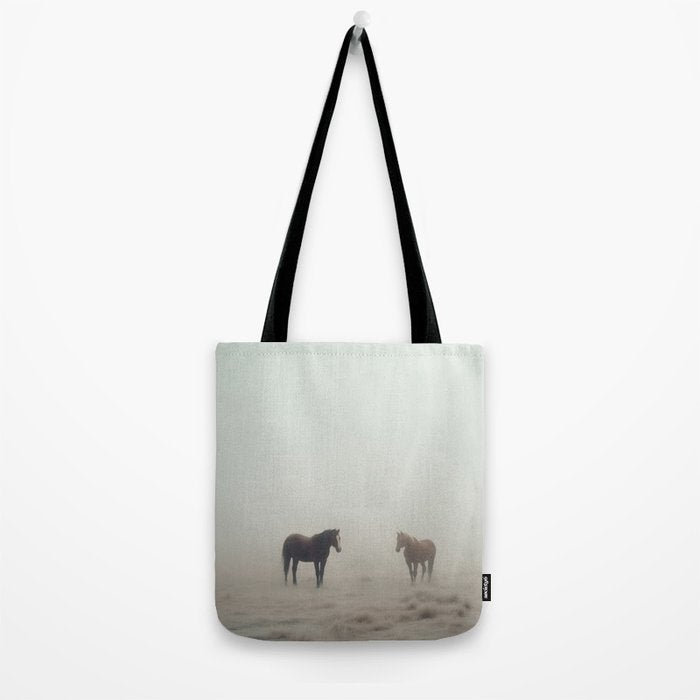 Horses in the Mist I Tote Bag Gallery Image 2