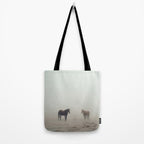 Horses in the Mist I Tote Bag Gallery Image 2