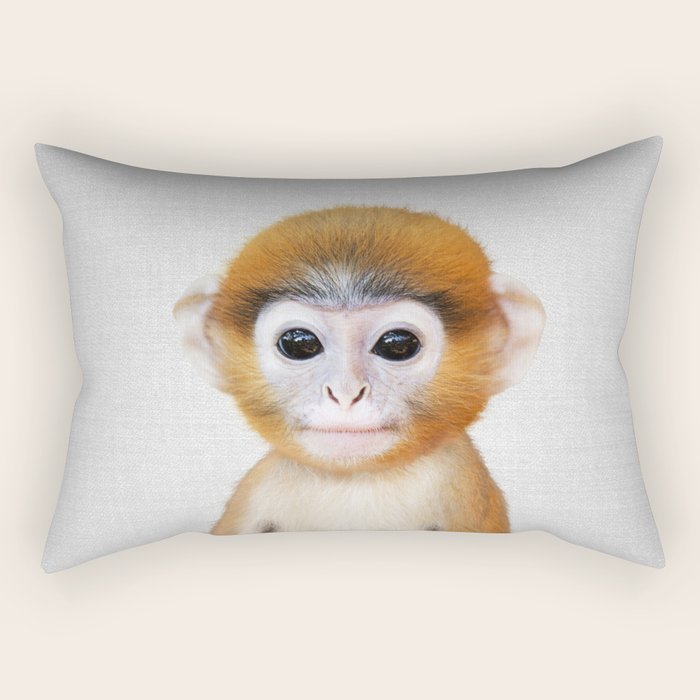 Baby Monkey - Colorful Rectangular Pillow Gallery Image 1