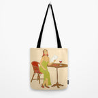 Woman at a Cafe in Rome Tote Bag Gallery Image 2