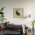 Hidden cat 26 yin yang hug Wood Wall Art Gallery Image 2