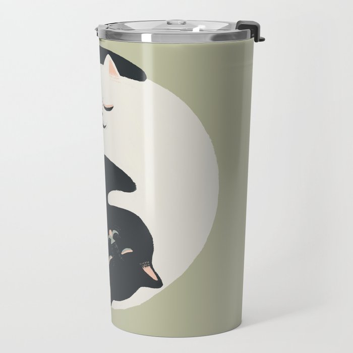Hidden cat 26 yin yang hug Travel Mug Gallery Image 2
