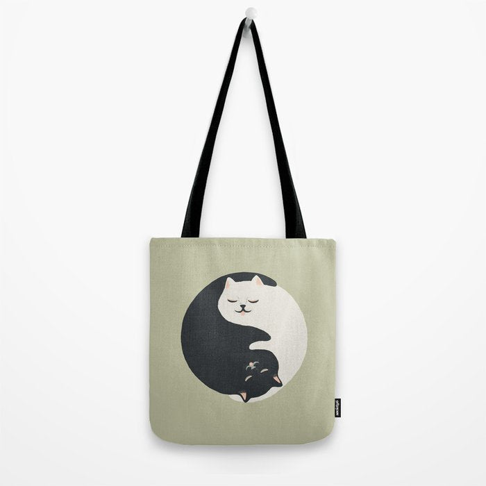 Hidden cat 26 yin yang hug Tote Bag Gallery Image 2