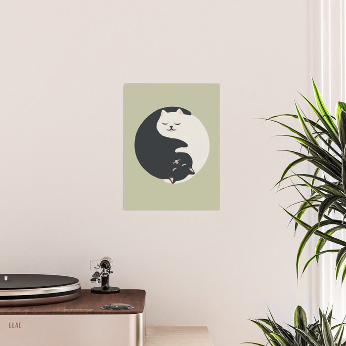 Hidden cat 26 yin yang hug Poster Gallery Image 2