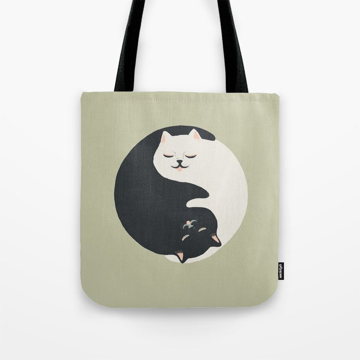 Hidden cat 26 yin yang hug Tote Bag Gallery Image 1