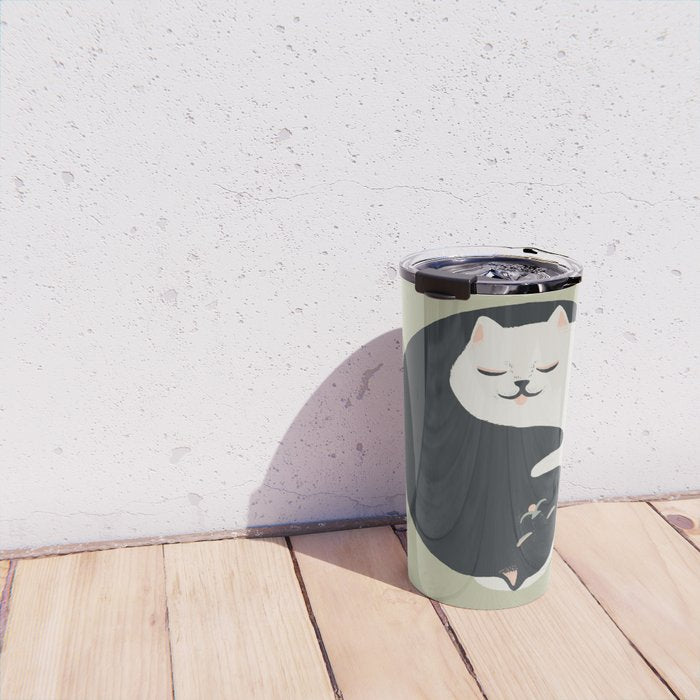 Hidden cat 26 yin yang hug Travel Mug Gallery Image 4