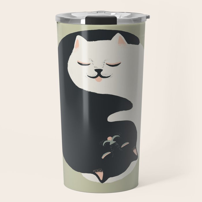 Hidden cat 26 yin yang hug Travel Mug Gallery Image 1
