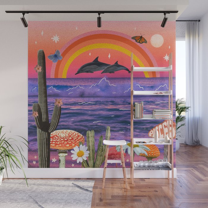 Pisces Collage Wall Mural Gallery Image 1