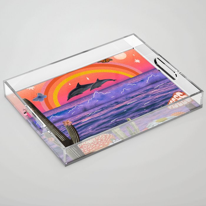 Pisces Collage Acrylic Tray Gallery Image 1