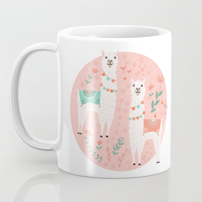 Lovely Llama on Pink Coffee Mug Gallery Image 3