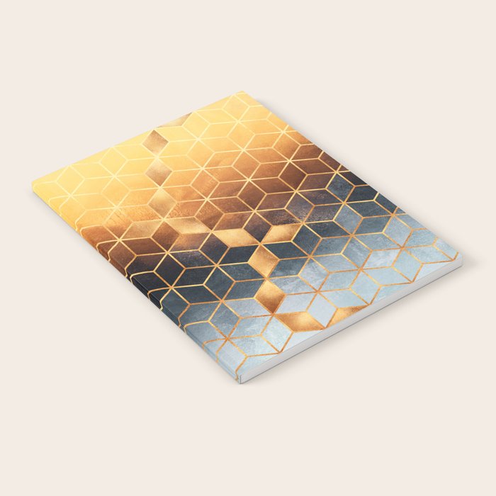 Golden Gradient Cubes Notebook Gallery Image 1