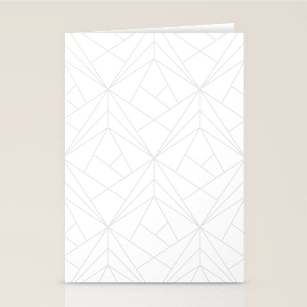 Geometric White Gray Modern Pattern  Stationery Card Gallery Image 2