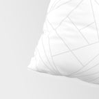 Geometric White Gray Modern Pattern  Pillow Sham Gallery Image 4