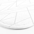 Geometric White Gray Modern Pattern  Bath Mat Gallery Image 3