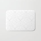 Geometric White Gray Modern Pattern  Bath Mat Gallery Image 1