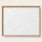 Geometric White Gray Modern Pattern  Serving Tray Gallery Image 1