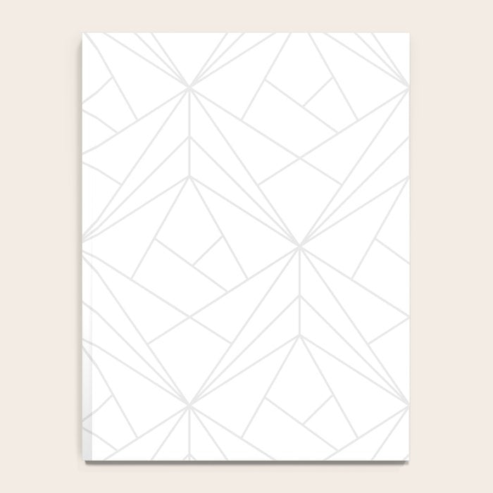 Geometric White Gray Modern Pattern  Notebook Gallery Image 4