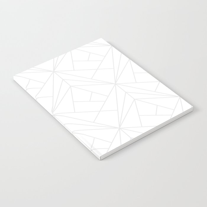 Geometric White Gray Modern Pattern  Notebook Gallery Image 1