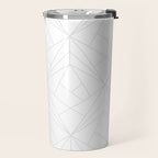 Geometric White Gray Modern Pattern  Travel Mug Gallery Image 2