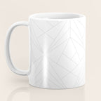 Geometric White Gray Modern Pattern  Coffee Mug Gallery Image 3