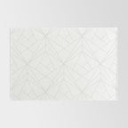 Geometric White Gray Modern Pattern  Rug Gallery Image 2