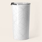 Geometric White Gray Modern Pattern  Travel Mug Gallery Image 3
