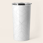 Geometric White Gray Modern Pattern  Travel Mug Gallery Image 1