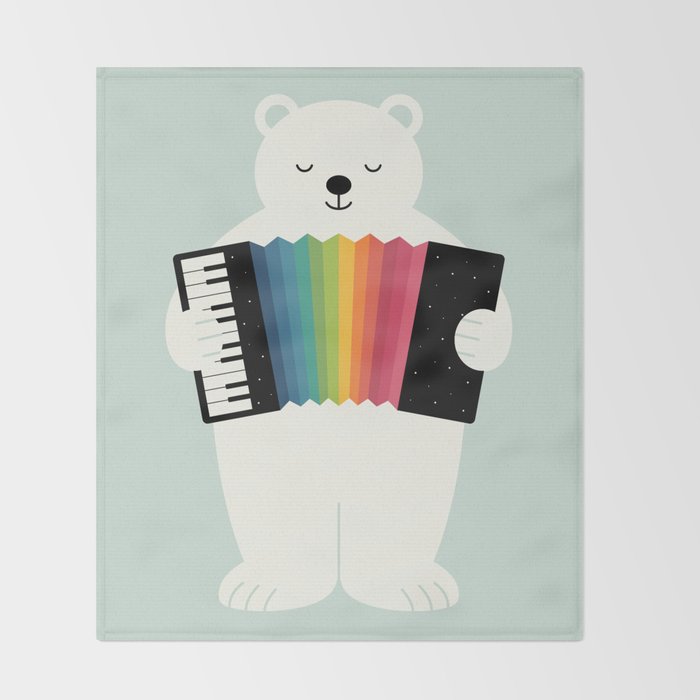 Aurora Accordionist Throw Blanket Gallery Image 2