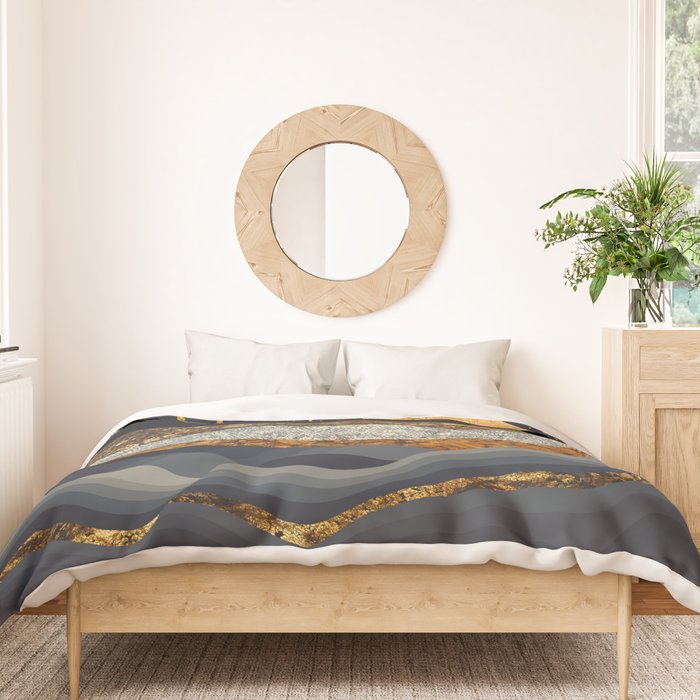 Metallic Mountains Duvet Cover Gallery Image 3