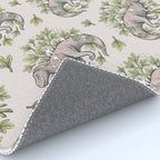 Tyrannosaurus & Sassafras | Dinosaur Botanical Art Rug Gallery Image 4