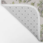 Tyrannosaurus & Sassafras | Dinosaur Botanical Art Bath Mat Gallery Image 2