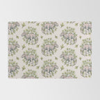 Tyrannosaurus & Sassafras | Dinosaur Botanical Art Rug Gallery Image 2