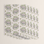 Tyrannosaurus & Sassafras | Dinosaur Botanical Art Wrapping Paper Gallery Image 3