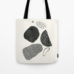 Monochrome Abstract Shapes #2 Tote Bag Gallery Image 1