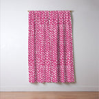 Hand Knit Hot Pink Window Curtain Gallery Image 3