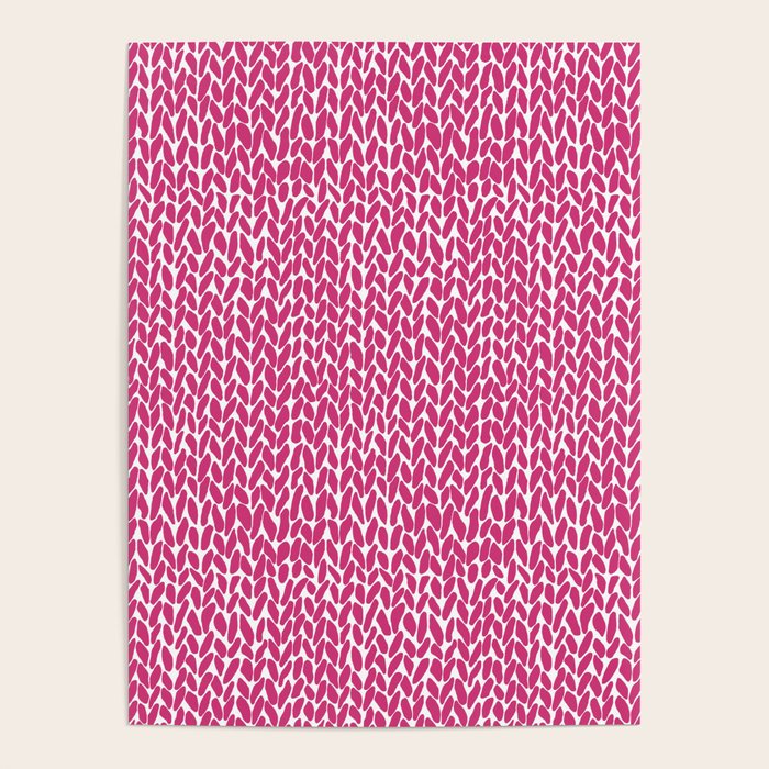 Hand Knit Hot Pink Poster Gallery Image 4