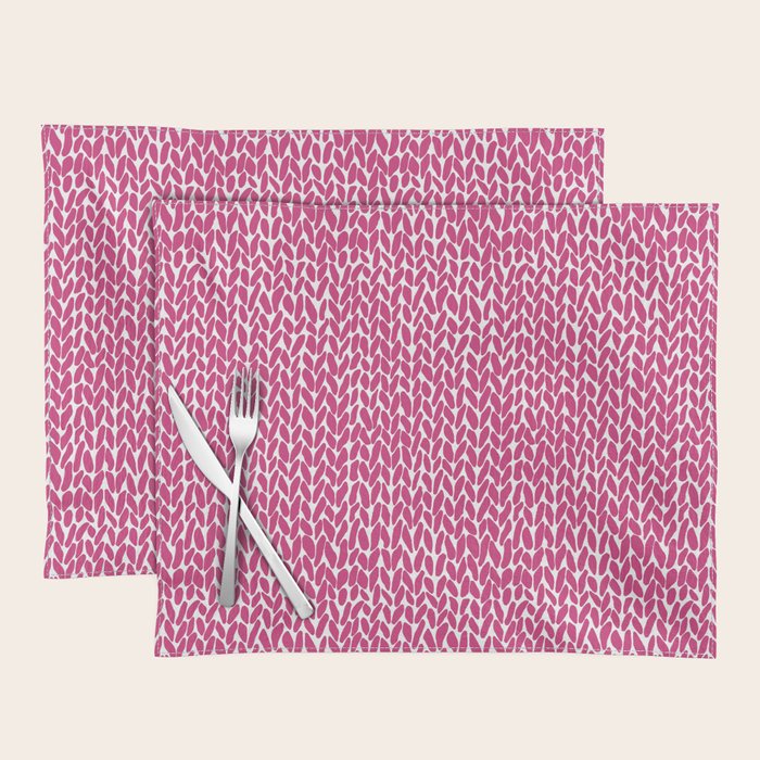 Hand Knit Hot Pink Placemat Gallery Image 1