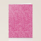 Hand Knit Hot Pink Stationery Card Gallery Image 2