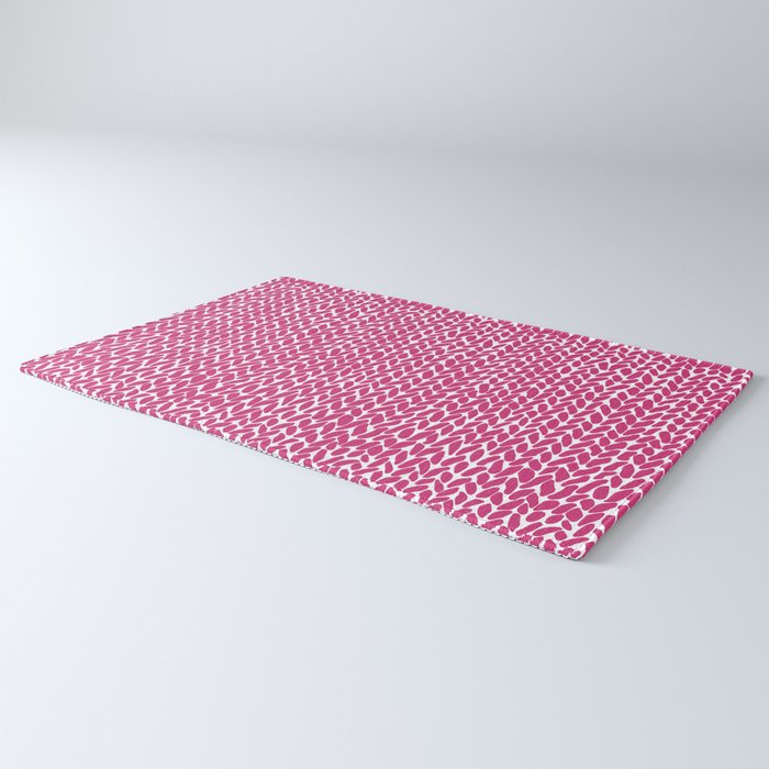 Hand Knit Hot Pink Rug Gallery Image 3