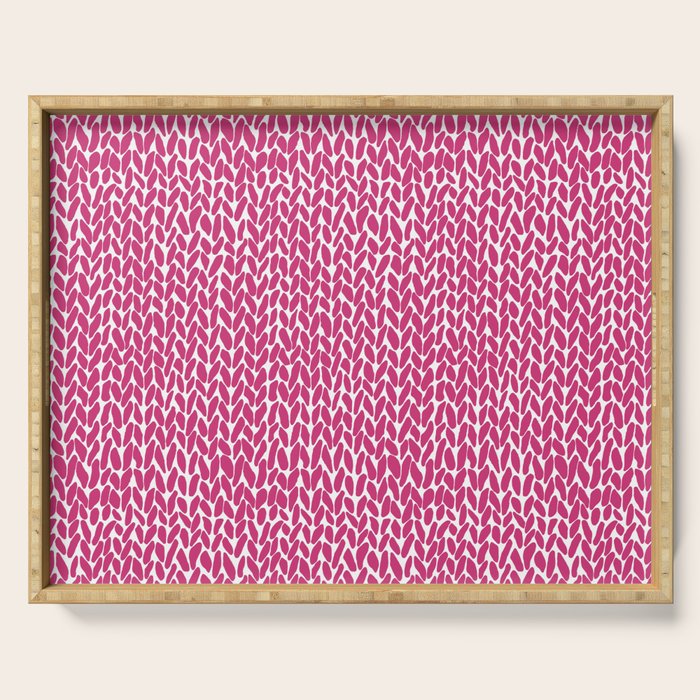Hand Knit Hot Pink Serving Tray Gallery Image 1