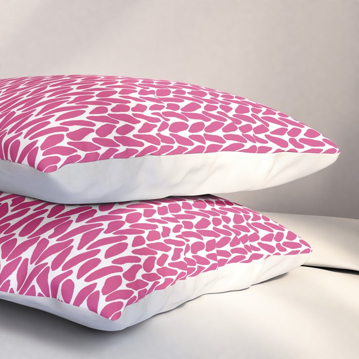 Hand Knit Hot Pink Pillow Sham Gallery Image 3