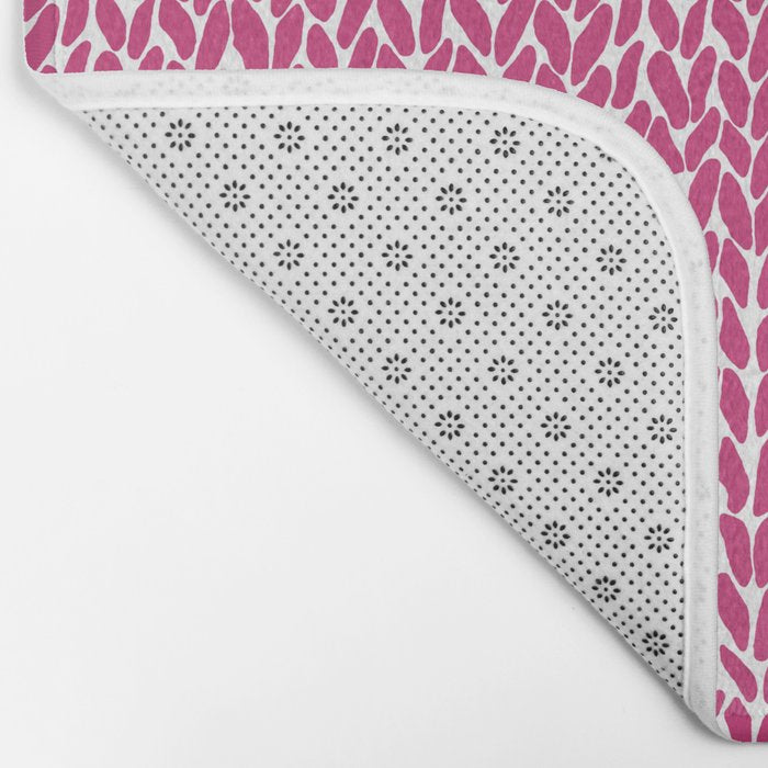 Hand Knit Hot Pink Bath Mat Gallery Image 2