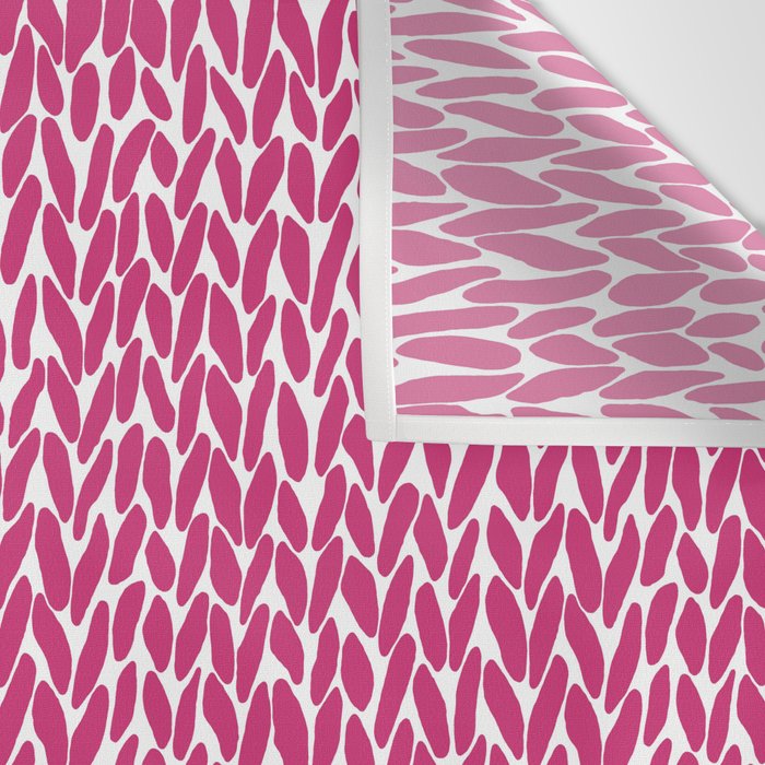 Hand Knit Hot Pink Wall Tapestry Gallery Image 3