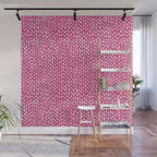 Hand Knit Hot Pink Wall Mural Gallery Image 1