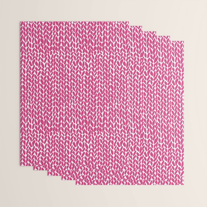 Hand Knit Hot Pink Wrapping Paper Gallery Image 3