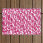 Hand Knit Hot Pink Outdoor Rug Gallery Image 1