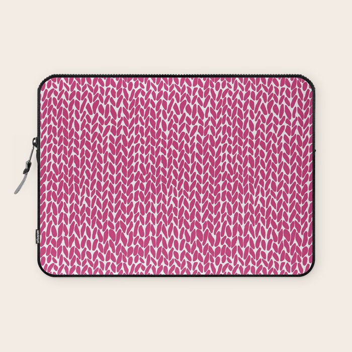 Hand Knit Hot Pink Laptop Sleeve Gallery Image 1